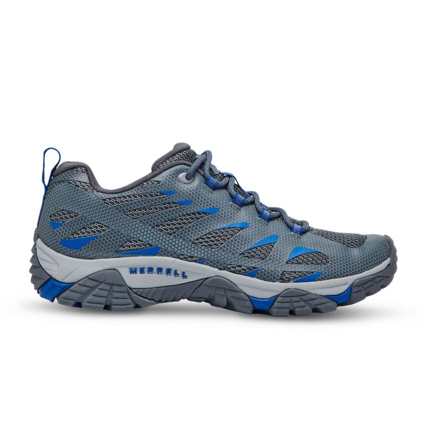 Chaussures Randonnée Merrell Moab Edge 2 Grise/Bleu Homme | P.A.AZBE